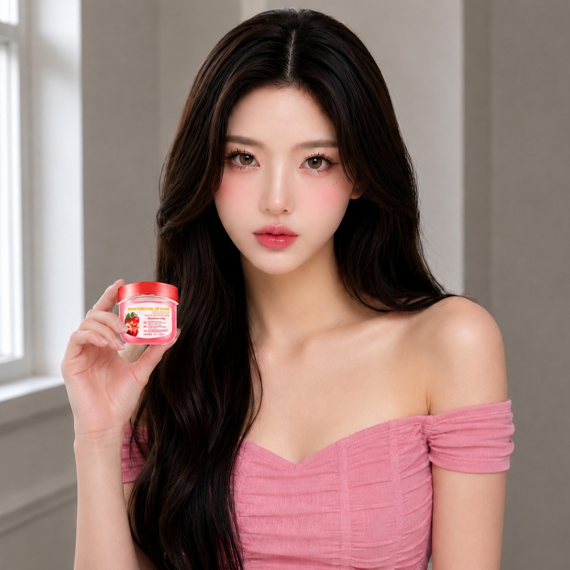 Vaselina Labial Hidratante Aromas Fresa Durazno Sakura y Rosa