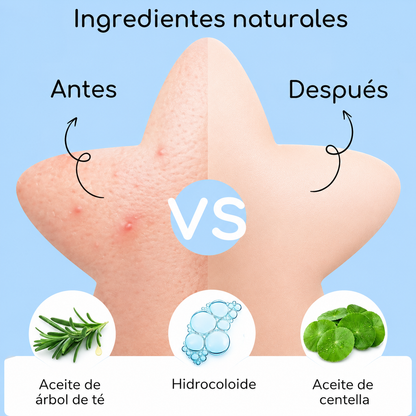 Estuche con Espejo y Parches Hidrocoloides Premium para Acne x60 Portatil