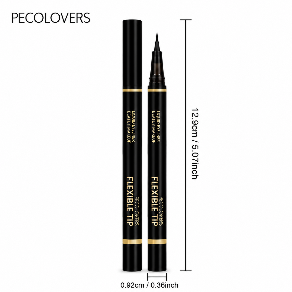 Delineador Líquido Negro de Punta Flexible Pecolovers