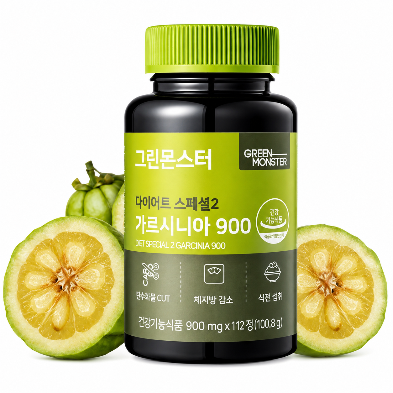 Suplemento Garcinia Cambogia 900mg HCA Green Monster Diet Special 2 x112 Tabletas