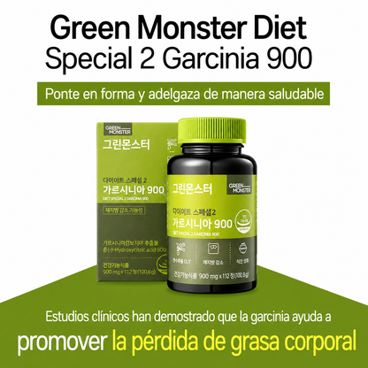 Suplemento Garcinia Cambogia 900mg HCA Green Monster Diet Special 2 x112 Tabletas