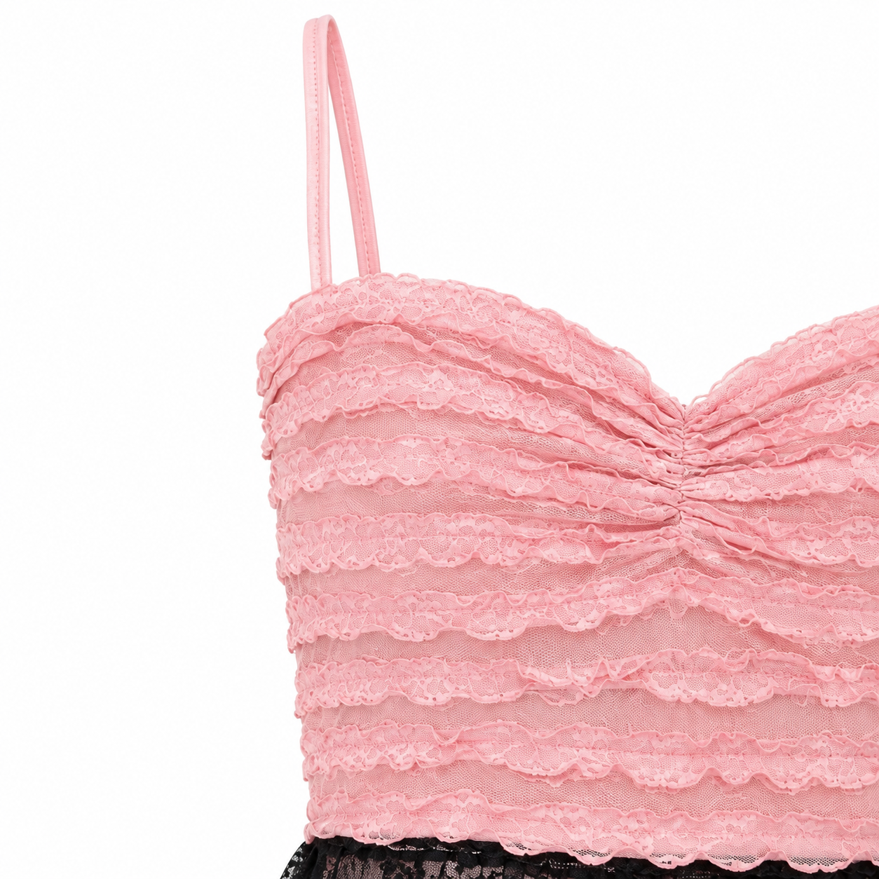 Top Rosalie Rosa Encaje Floral Coquette