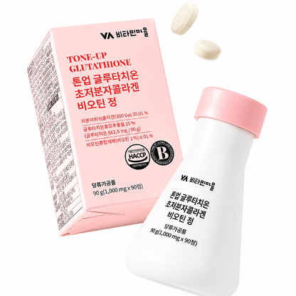 Suplemento Glutatión Colágeno Biotina y Vitamina C Tone-Up 90 Tabletas Vitamin Village
