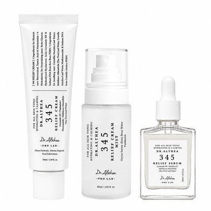 Set Skincare 345 Relief Sérum Crema y Mist Hidratantes Piel Sensible Dr. Althea