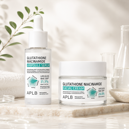 Duo Serum y Crema Aclaradora Glutation y Niacinamida APLB
