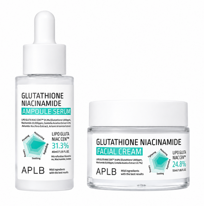 Duo Serum y Crema Aclaradora Glutation y Niacinamida APLB