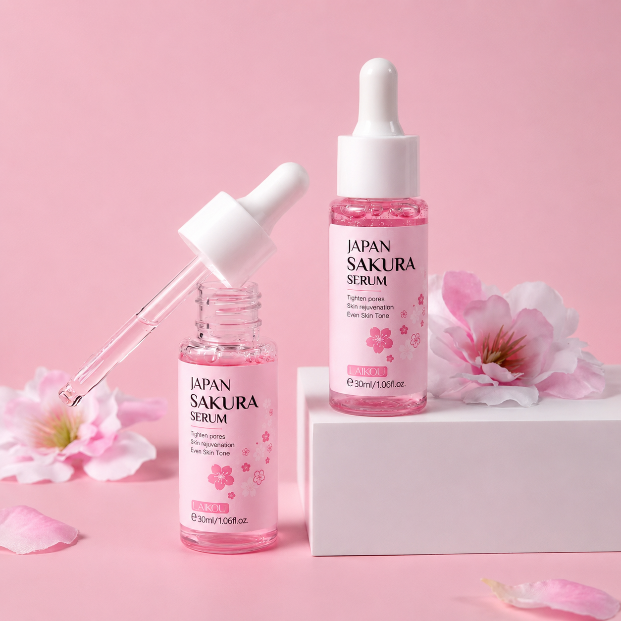 Serum Aclarador Antimanchas Sakura con Flor de Cerezo LAIKOU