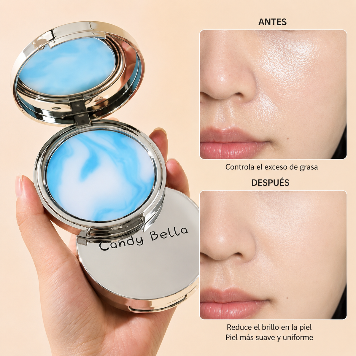 Polvo azul matificante Blue Sky Candy Bella