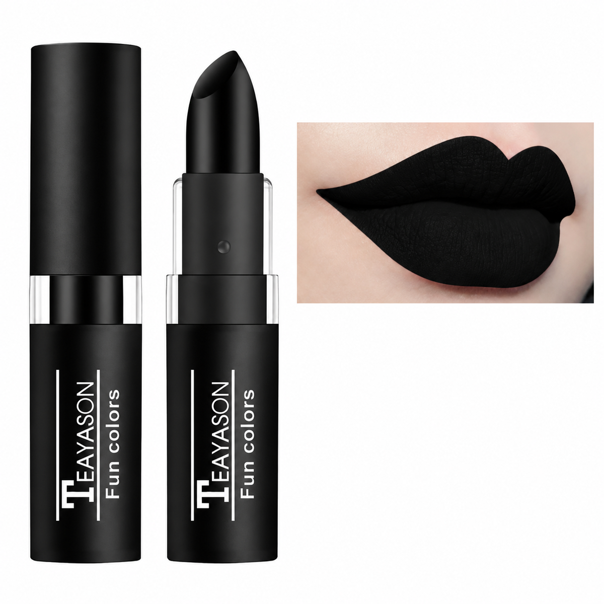 Labial Negro Intenso Fun Colors TEAYASON