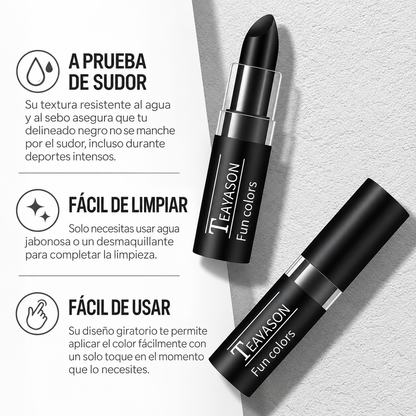 Labial Negro Intenso Fun Colors TEAYASON