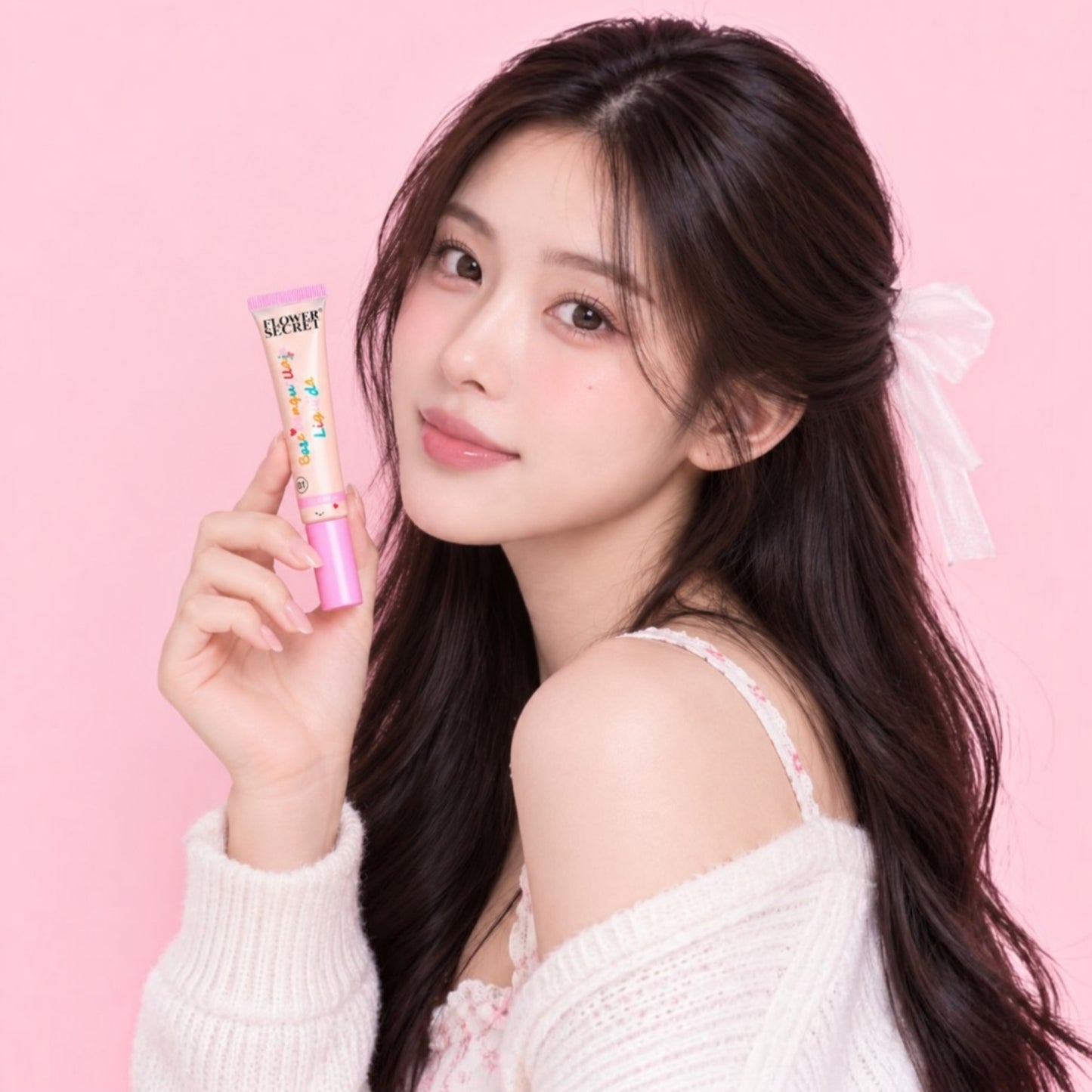 Base Liquida Natural y Luminosa Momo Blush Flower Secret
