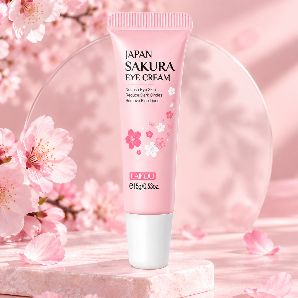 Crema Contorno de Ojos Reafirmante Sakura Antiojeras y Antiedad LAIKOU