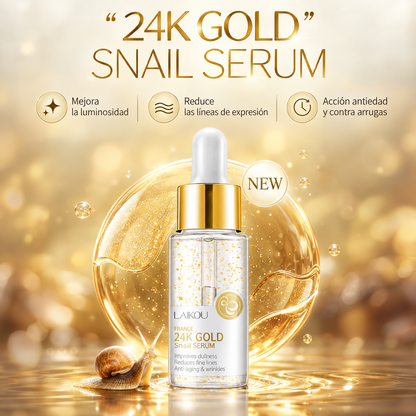 Serum Facial Antiedad Oro 24K y Baba de Caracol LAIKOU