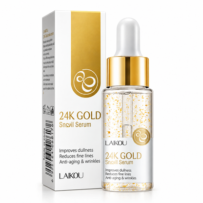 Serum Facial Antiedad Oro 24K y Baba de Caracol LAIKOU