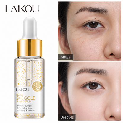 Serum Facial Antiedad Oro 24K y Baba de Caracol LAIKOU
