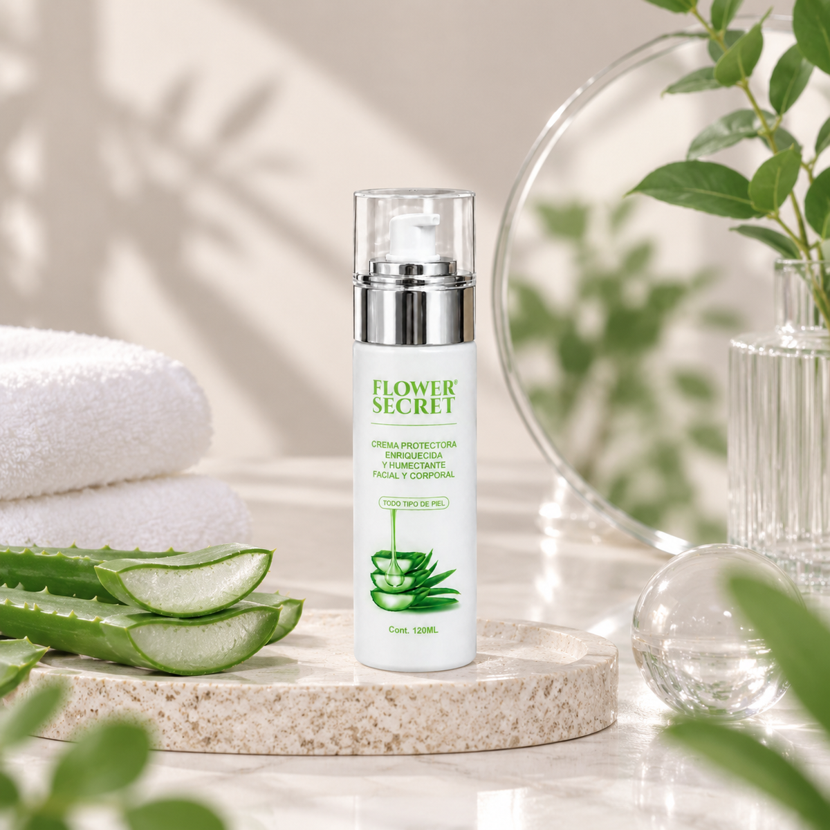 Crema Protectora Humectante Flower Secret Rostro y Cuerpo