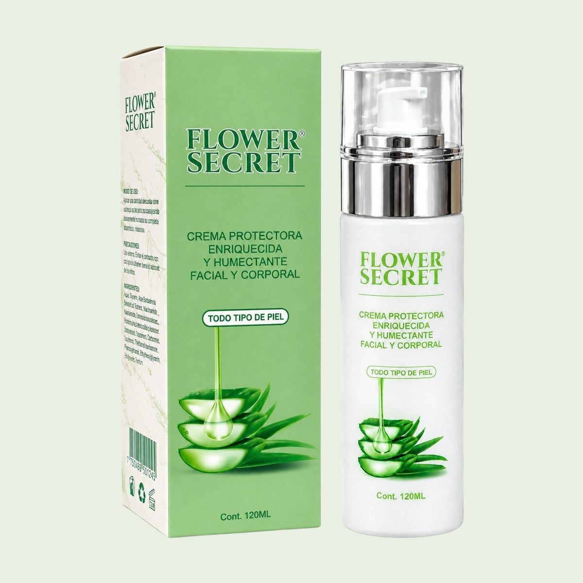 Crema Protectora Humectante Flower Secret Rostro y Cuerpo