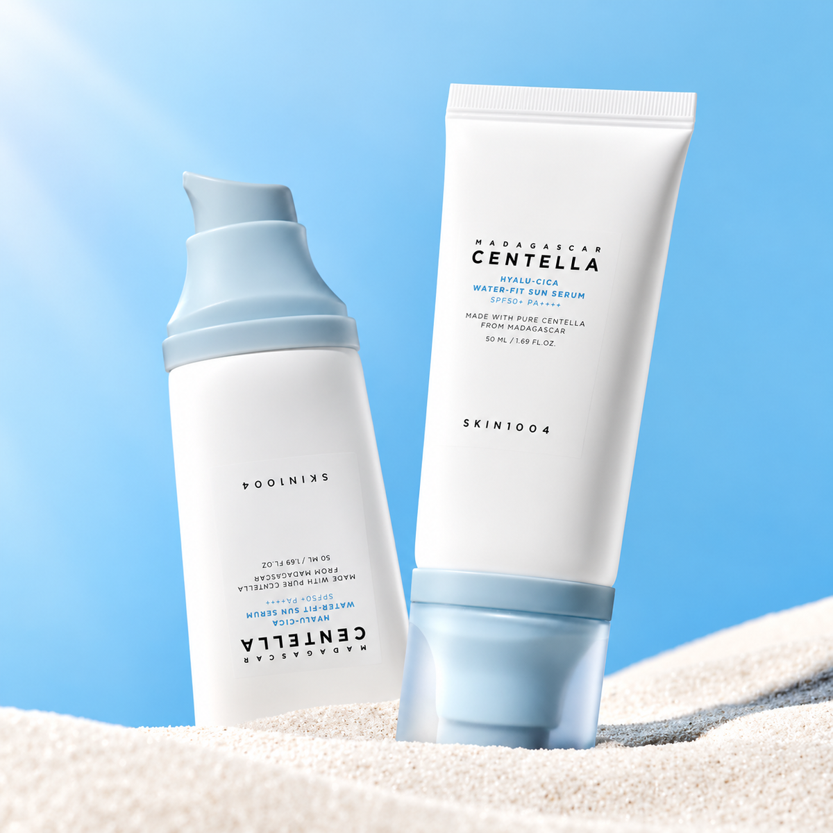 Bloqueador Centella Asiática Hialurónico SPF50+ PA++++ Water-Fit Sun Serum SKIN1004