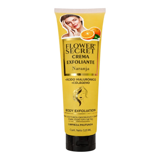 Exfoliante Corporal de Naranja con Ácido Hialurónico y Colágeno Flower Secret