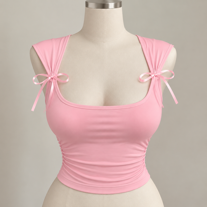 Top Coquette Rosa Minseo