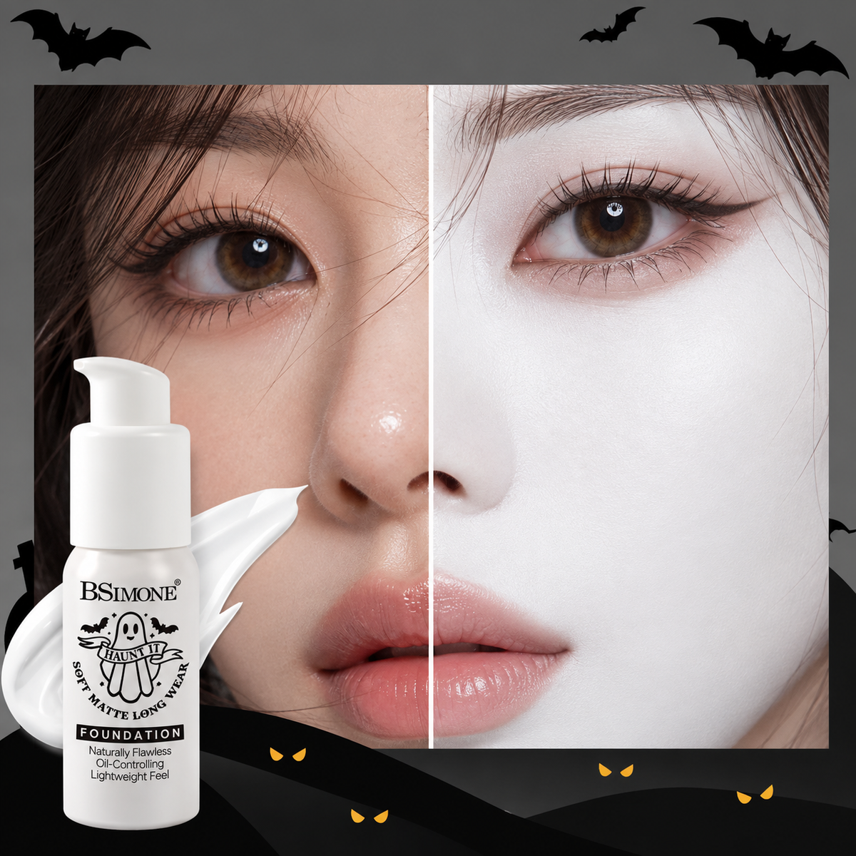 Base Líquida Blanca Soft Matte Haunt It para Halloween y Cosplay BSIMONE