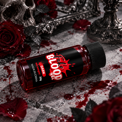 Sangre Falsa en Gel Rojo Oscuro para Halloween, Cosplay y Caracterización Fake Blood Dark