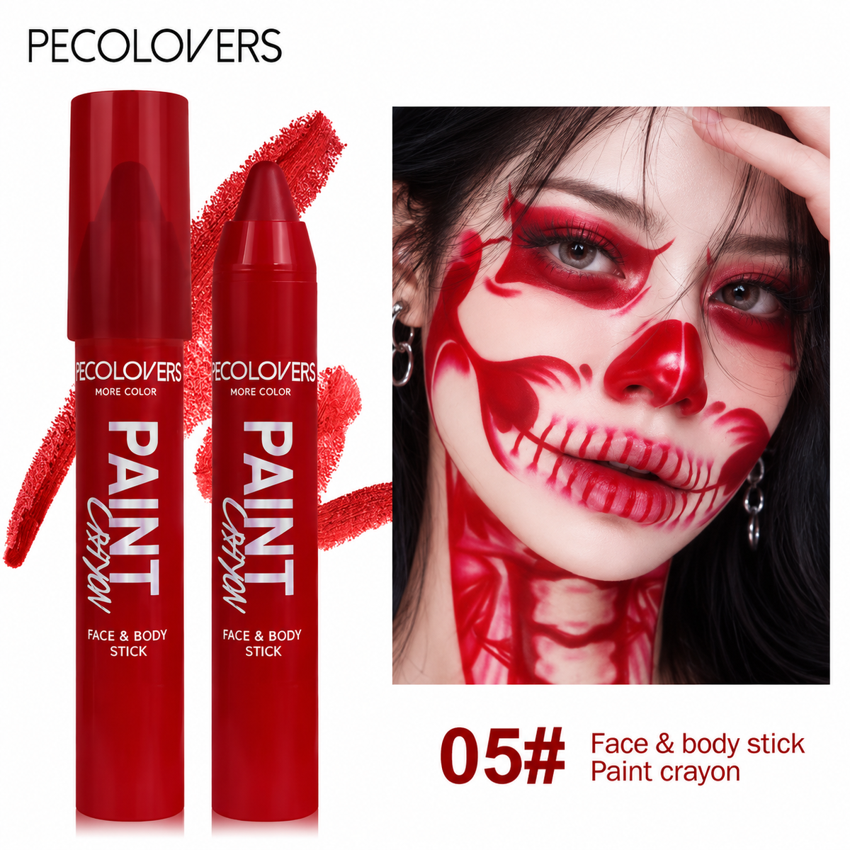 Maquillaje en Barra Facial y Corporal Halloween, Cosplay, Caracterización Pecolovers