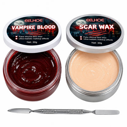 Kit de Maquillaje para Heridas Falsas con Cera y Sangre Falsa SFX EELHOE
