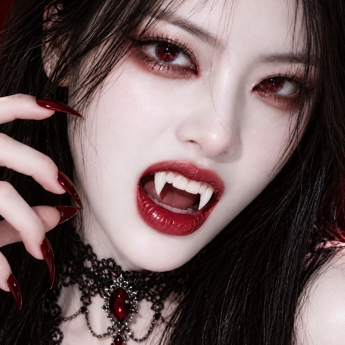 Colmillos de Vampiro Ajustables para Halloween S a XL