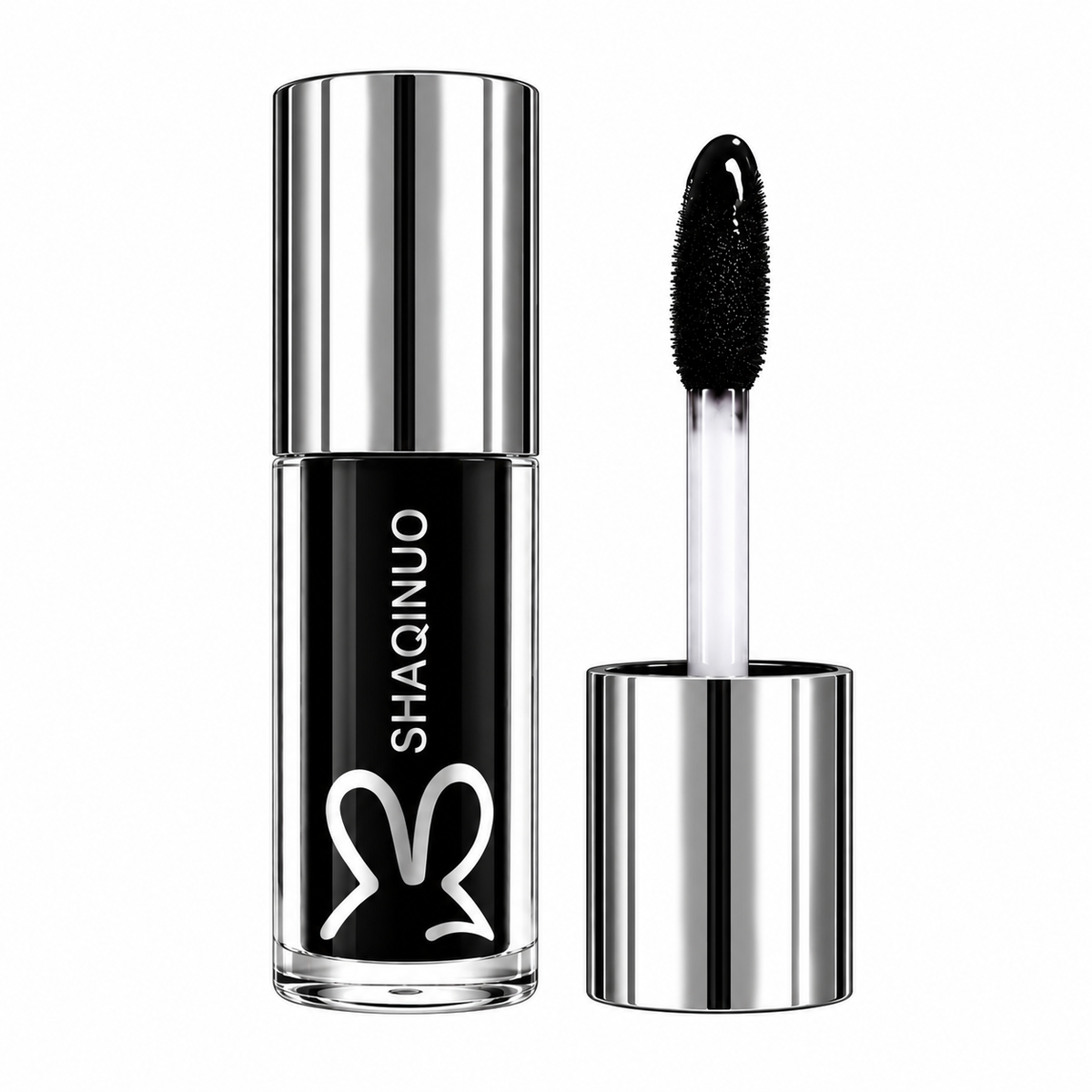 Labial Negro Líquido Glossy SHAQINUO Efecto Vinilo