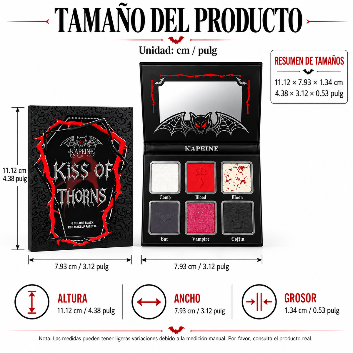 Paleta de Sombras KAPEINE Kiss of Thorns