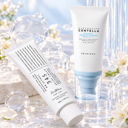 Dúo Crema 345 Dr. Althea y Bloqueador Solar  Hyalu-Cica Centella SKIN1004