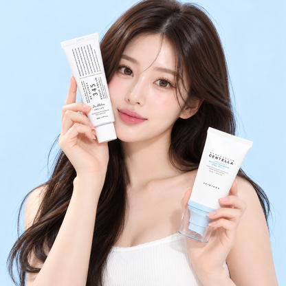 Dúo Crema 345 Dr. Althea y Bloqueador Solar  Hyalu-Cica Centella SKIN1004