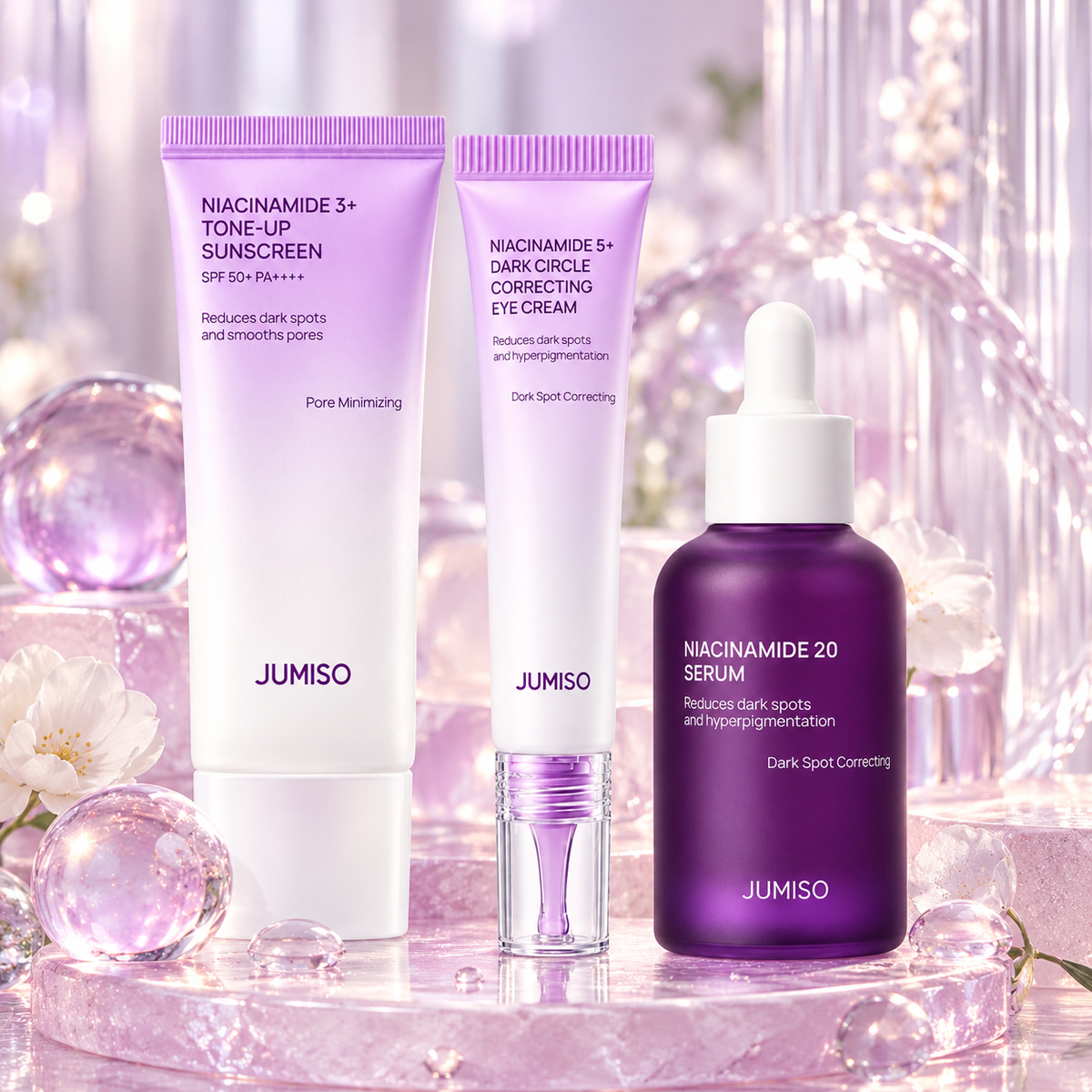 Set Facial Aclarador Niacinamida 3 Productos Jumiso