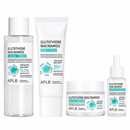 Set Facial Glutatión y Niacinamida Rutina de 4 Pasos APLB