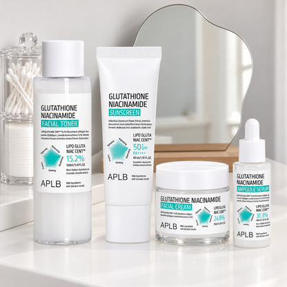 Set Facial Glutatión y Niacinamida Rutina de 4 Pasos APLB