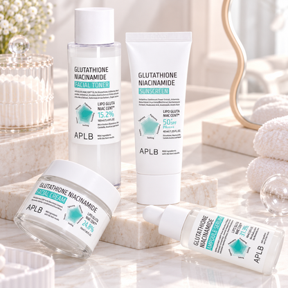 Set Facial Glutatión y Niacinamida Rutina de 4 Pasos APLB