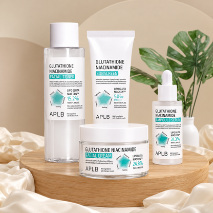 Set Facial Glutatión y Niacinamida Rutina de 4 Pasos APLB