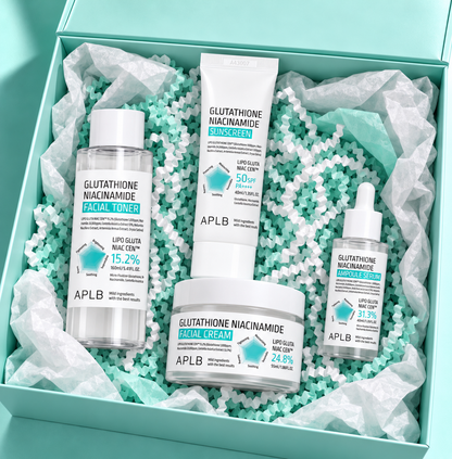 Set Facial Glutatión y Niacinamida Rutina de 4 Pasos APLB