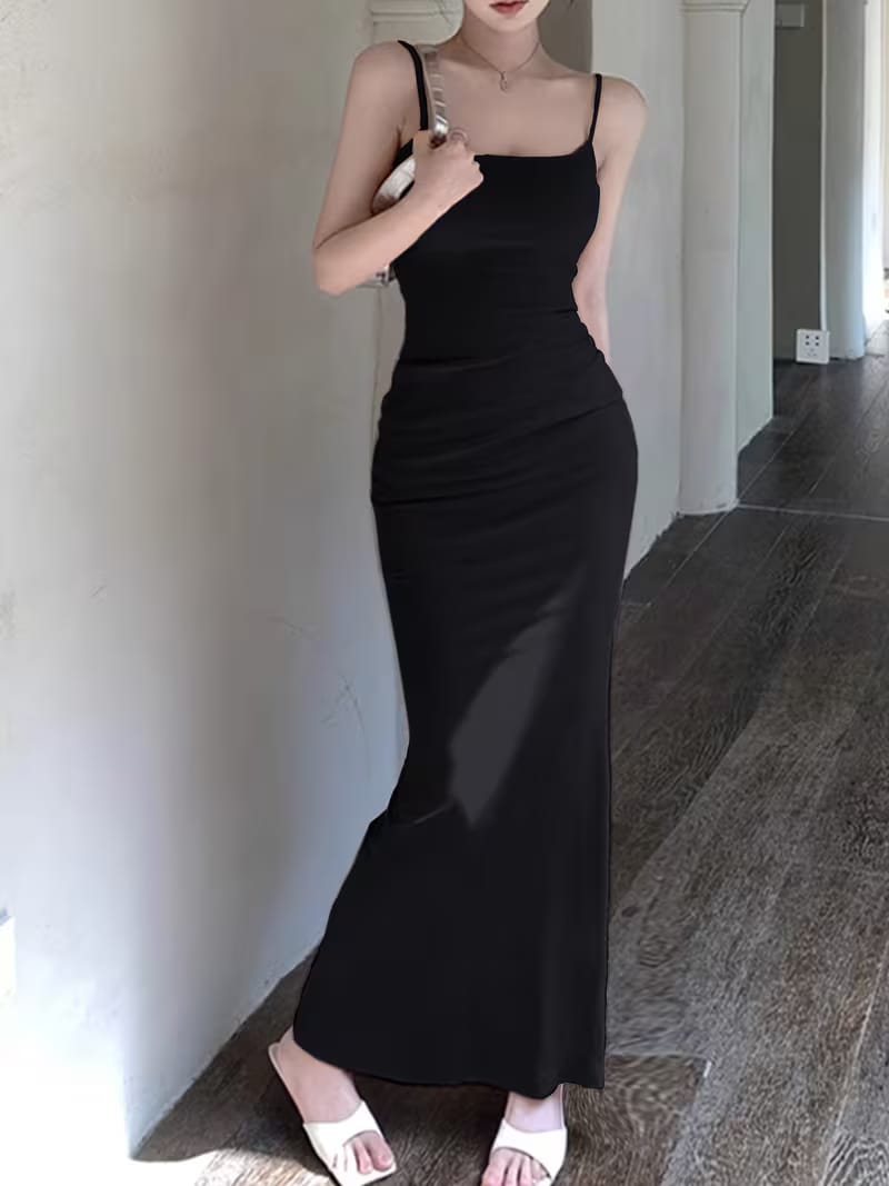 Vestido Adela Negro Sirena