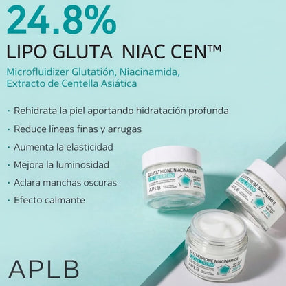 Set Iluminador Glutatión y Niacinamida Crema Facial Locion Corporal y Tabletas APLB