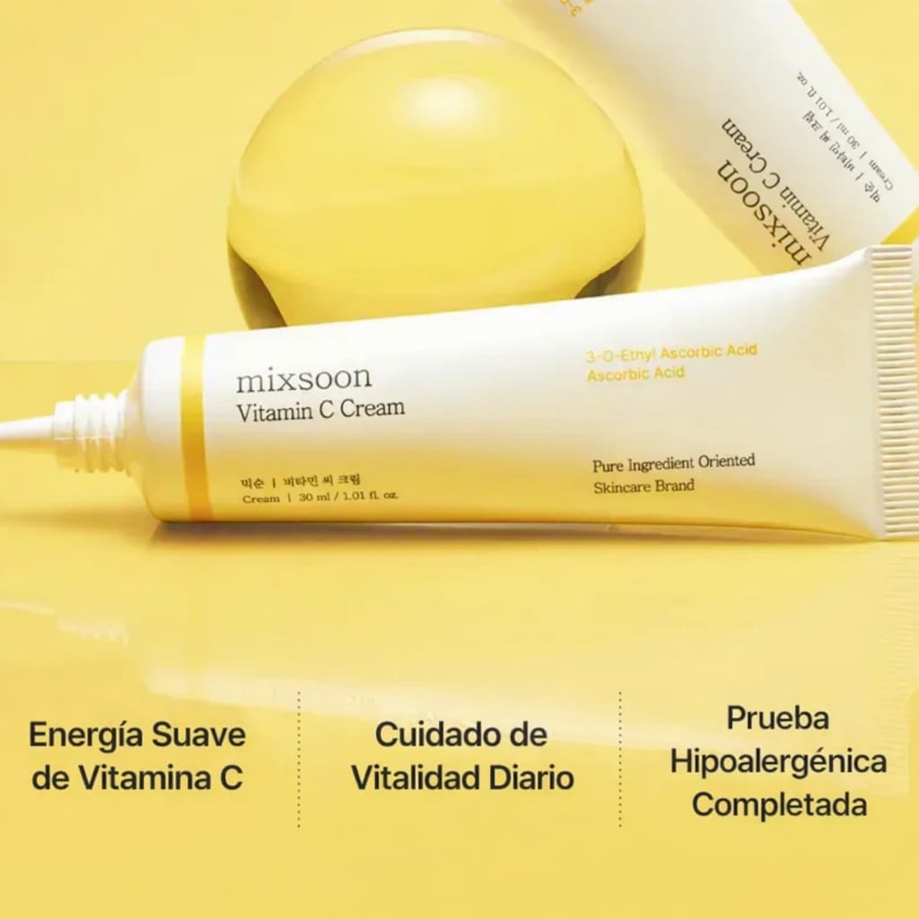 Mixsoon Crema Vitamina C Iluminadora con Niacinamida y Glutatión