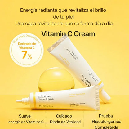 Mixsoon Crema Vitamina C Iluminadora con Niacinamida y Glutatión