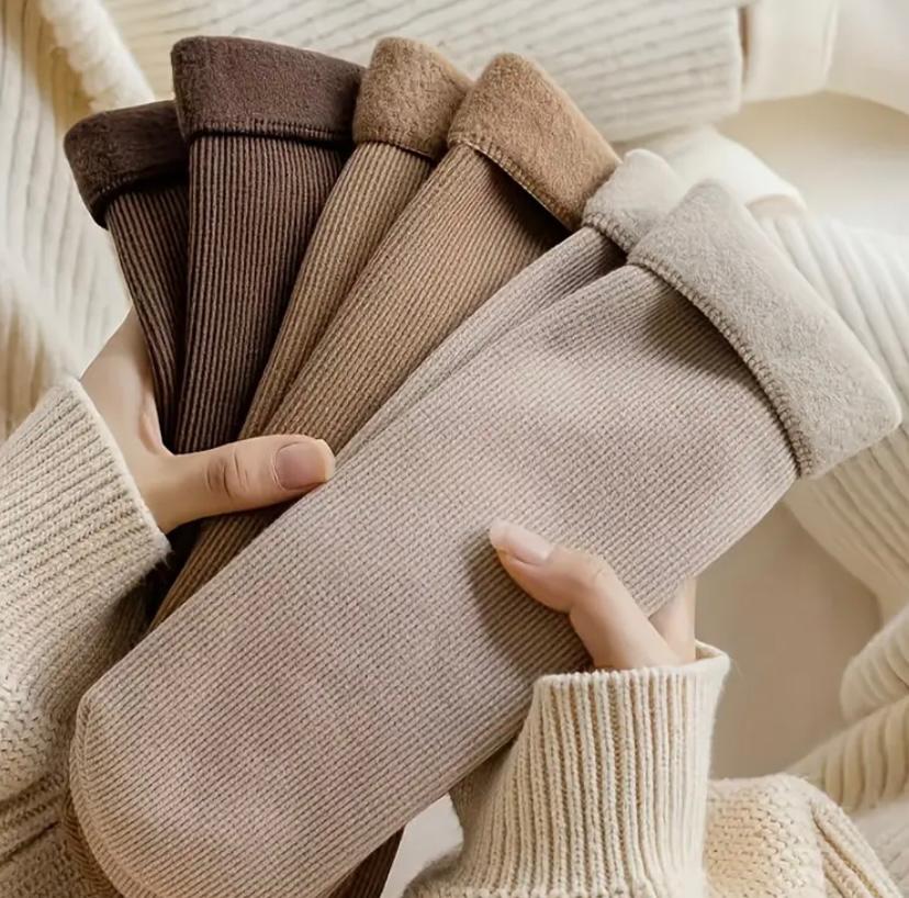 Medias Térmicas Afelpadas de Invierno — Interior Polar Suave