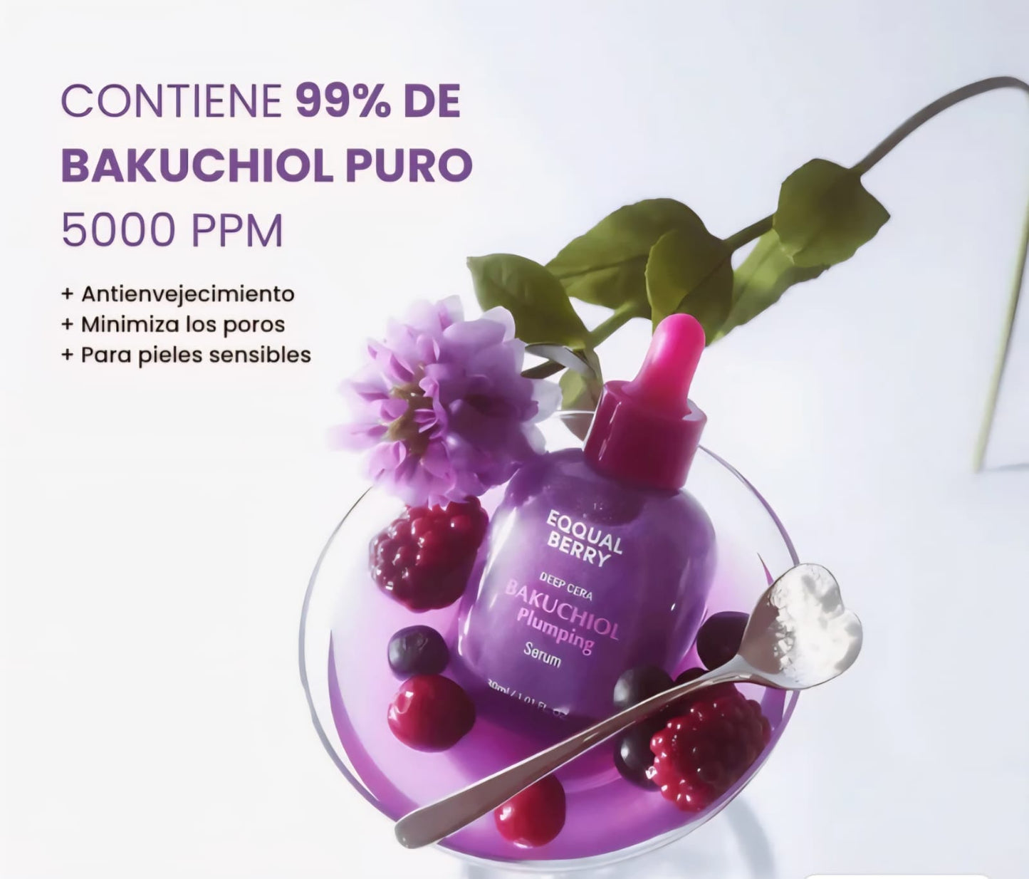 Serum Bakuchiol Plumping Glow EQQUAL BERRY