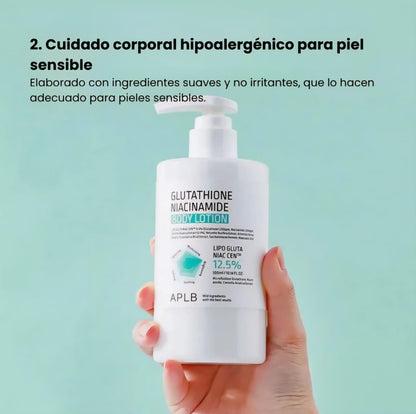 Crema corporal Glutathione & Niacinamide Glow APLB