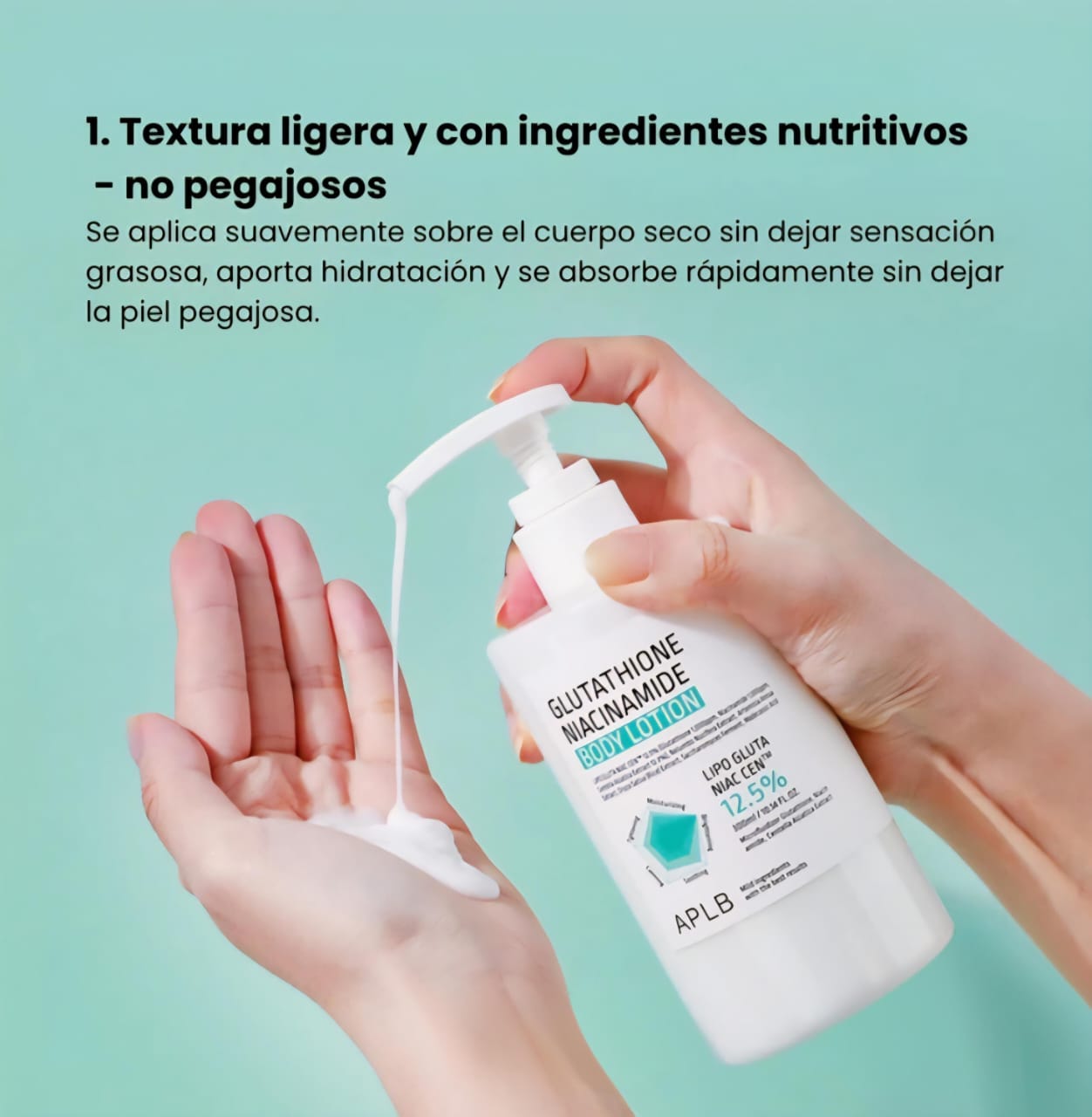 Crema corporal Glutathione & Niacinamide Glow APLB