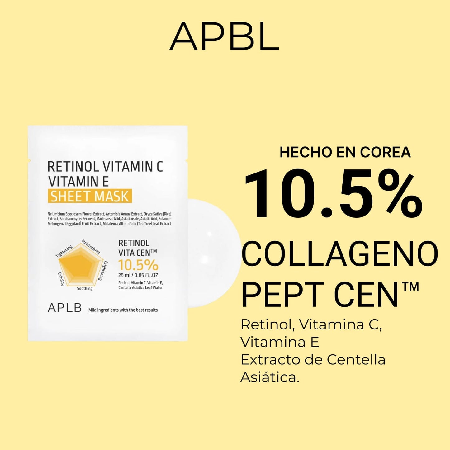 Mascarilla Retinol Vitamin C & E APLB