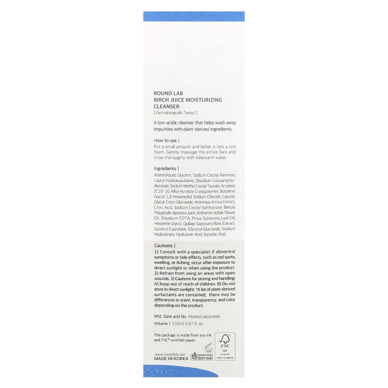 Limpiador Birch Moisture Round Lab