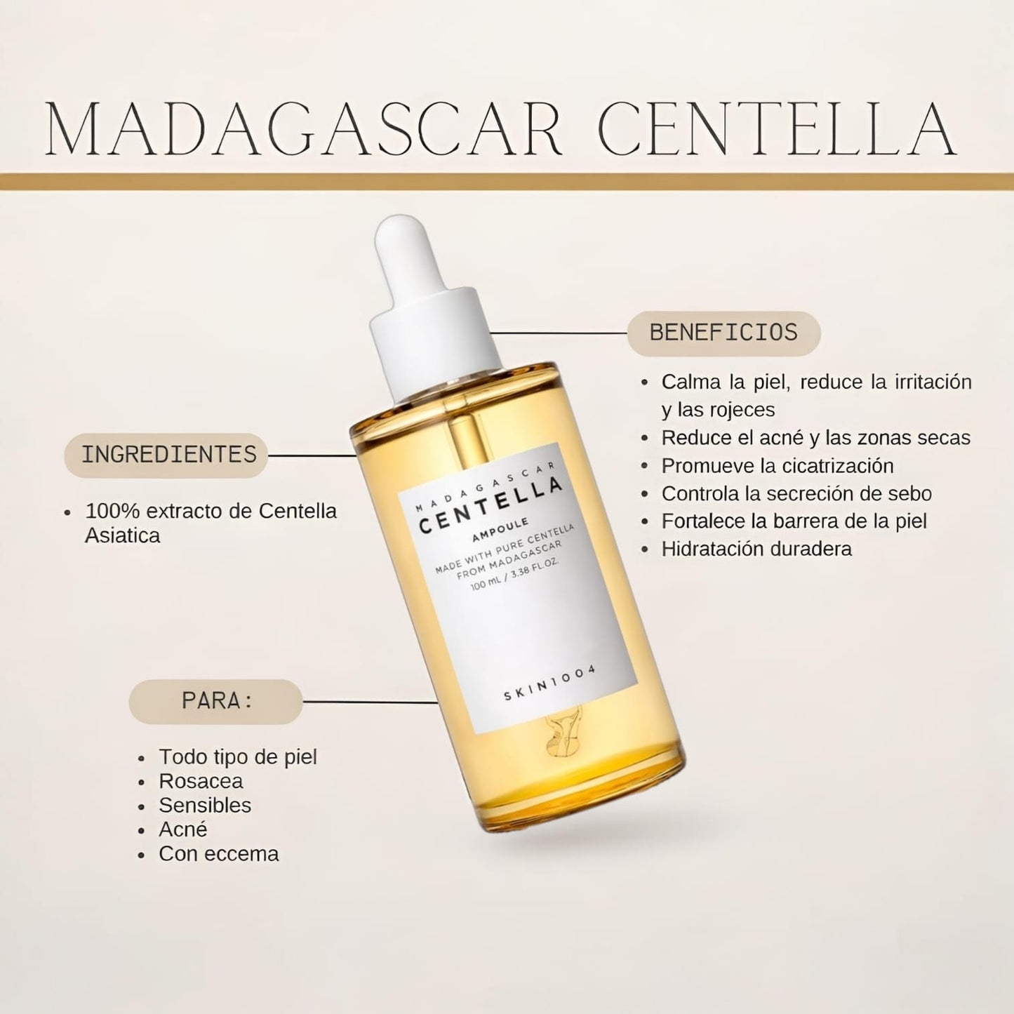 Serum Madagascar Centella Asiática Ampoule 100